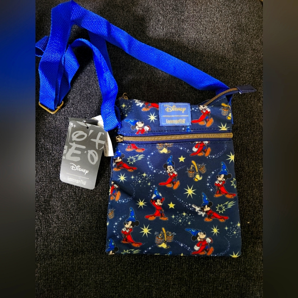 Nylon Loungefly Mickey Mouse Fantasia Magic Passport Crossbody